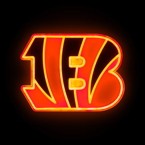 Cincinnati Bengals 15" Neon Light Up Team Logo Sign