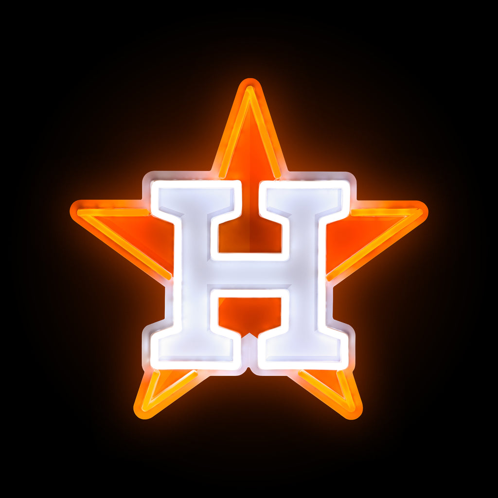 Houston Astros 15" Neon Light Up Team Logo Sign