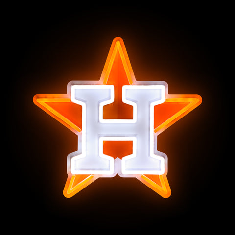 Houston Astros 15" Neon Light Up Team Logo Sign