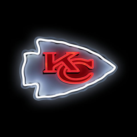 Kansas City Chiefs 15" Neon Light Up Team Logo Sign