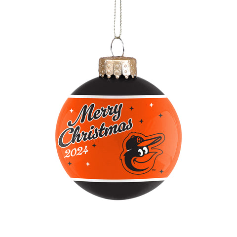 Baltimore Orioles 2024 Glass Ball Ornament