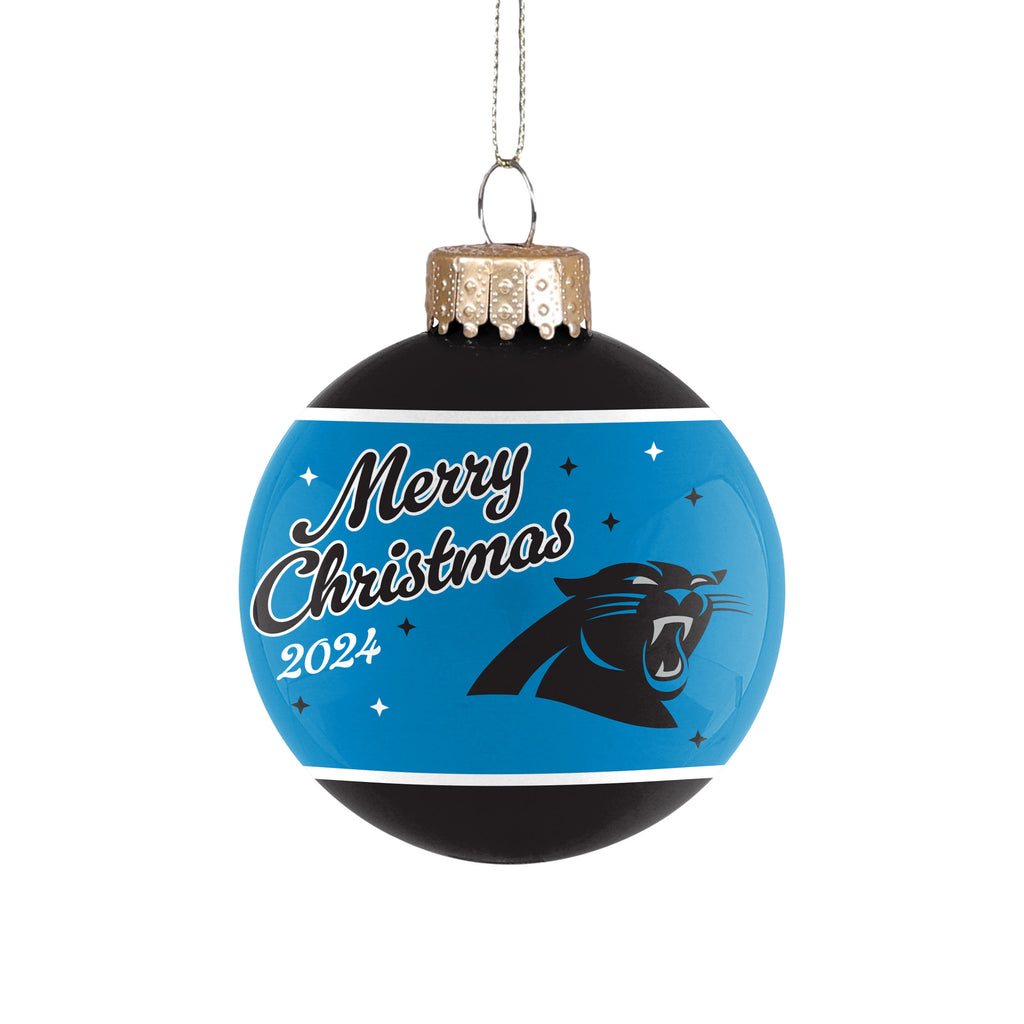 Carolina Panthers 2024 Glass Ball Ornament