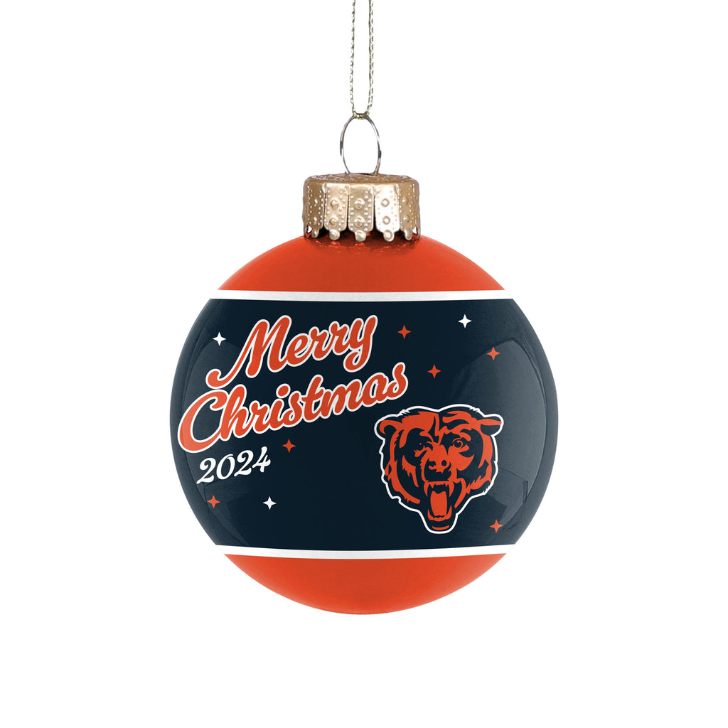 Chicago Bears 2024 Glass Ball Ornament