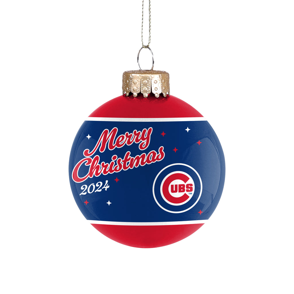 Chicago Cubs 2024 Glass Ball Ornament