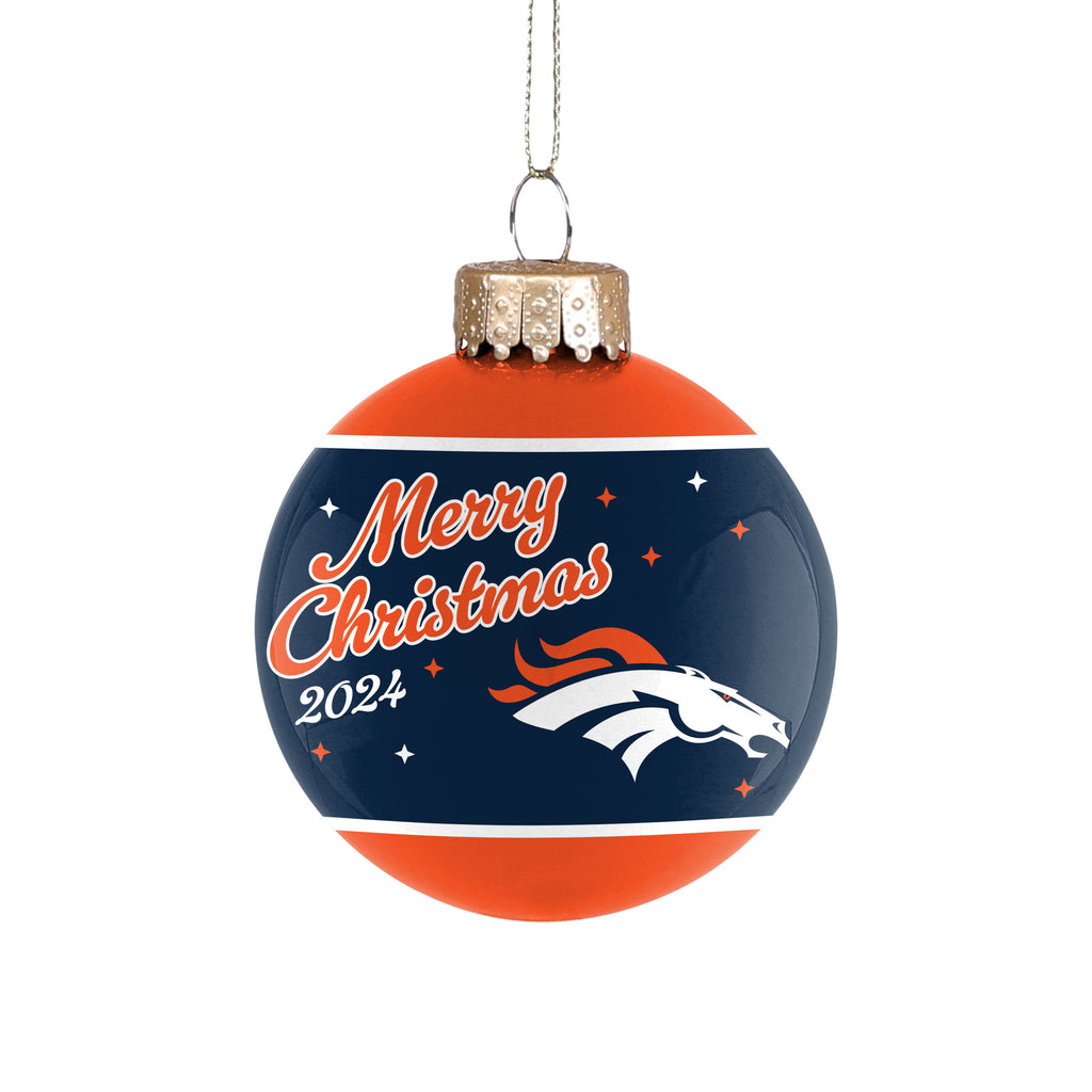 Denver Broncos 2024 Glass Ball Ornament