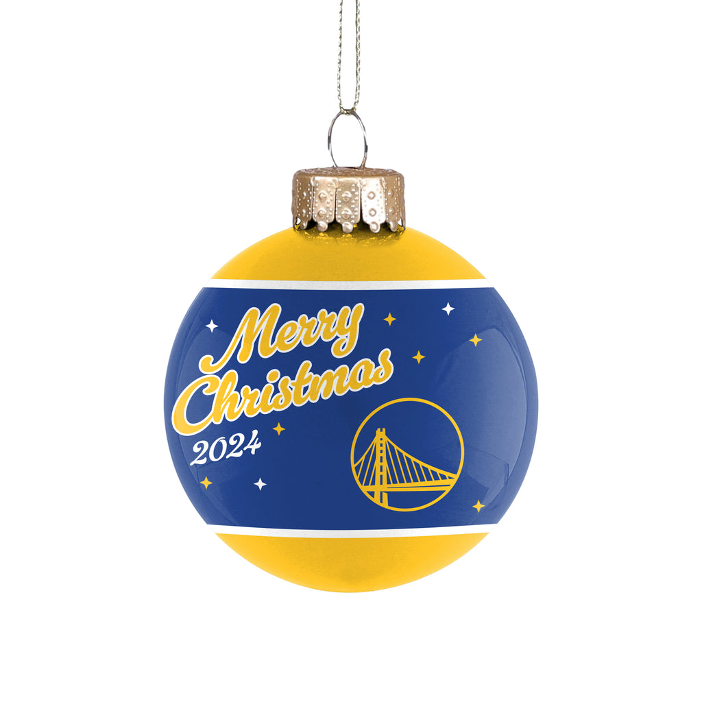 Golden State Warriors 2024 Glass Ball Ornament