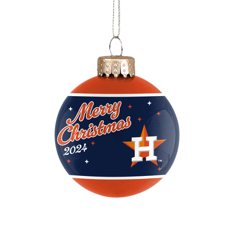 Houston Astros 2024 Glass Ball Ornament