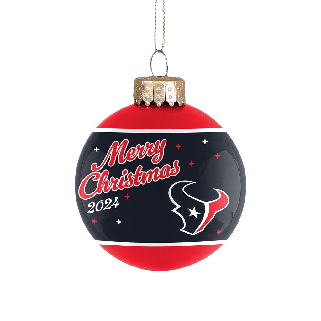 Houston Texans 2024 Glass Ball Ornament