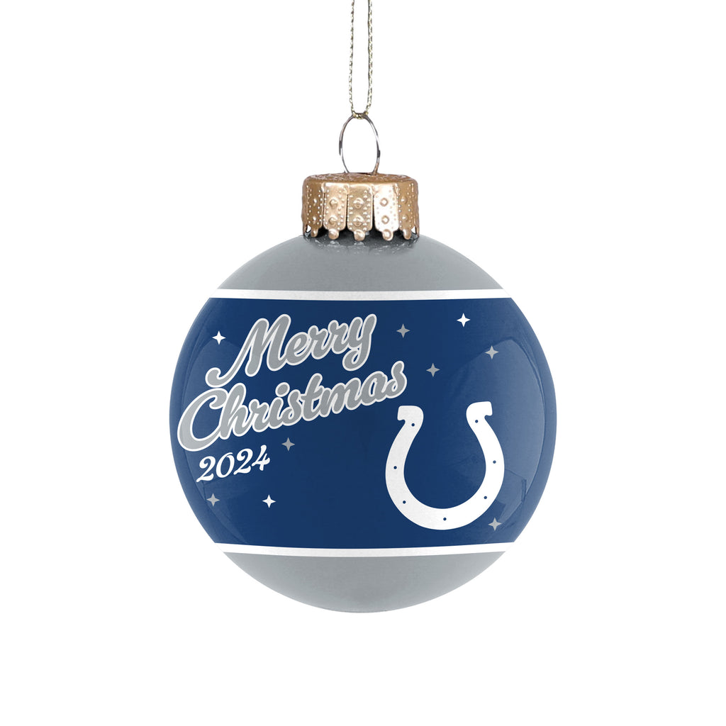 Indianapolis Colts 2024 Glass Ball Ornament