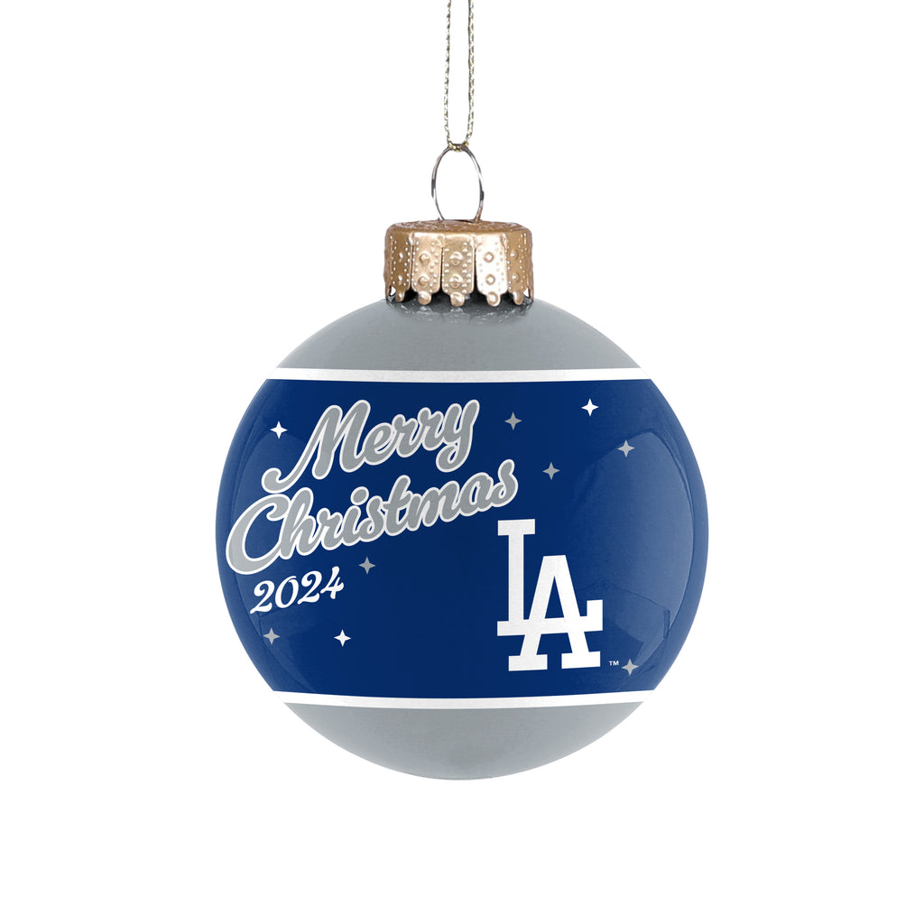 Los Angeles Dodgers 2024 Glass Ball Ornament