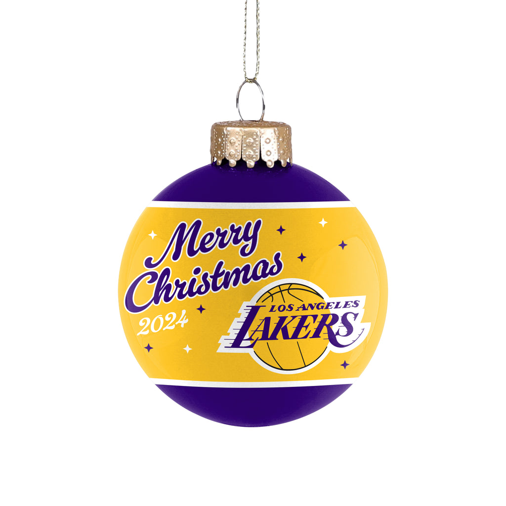 Los Angeles Lakers 2024 Glass Ball Ornament