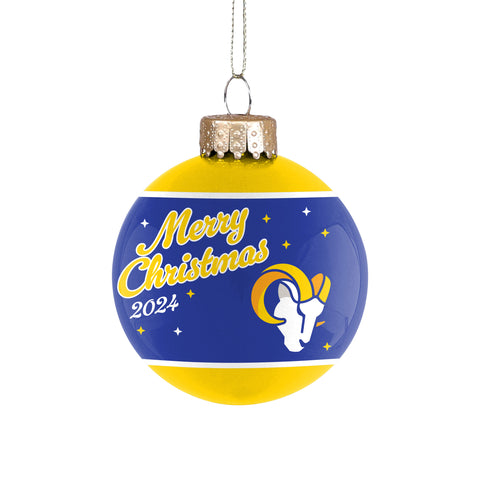 Los Angeles Rams 2024 Glass Ball Ornament