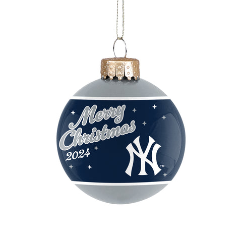 New York Yankees 2024 Glass Ball Ornament