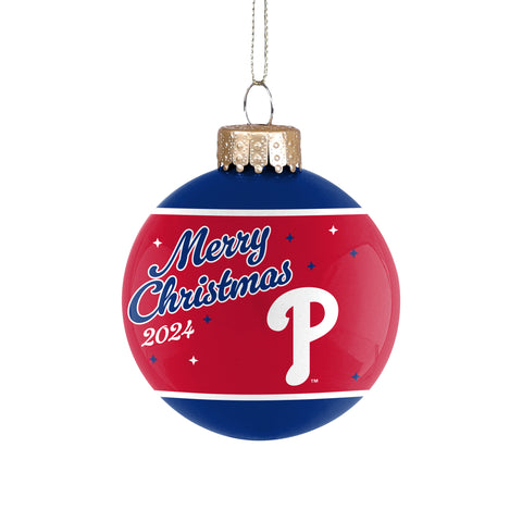 Philadelphia Phillies 2024 Glass Ball Ornament