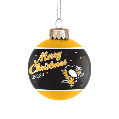 Pittsburgh Penguins 2024 Glass Ball Ornament