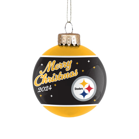 Pittsburgh Steelers 2024 Glass Ball Ornament