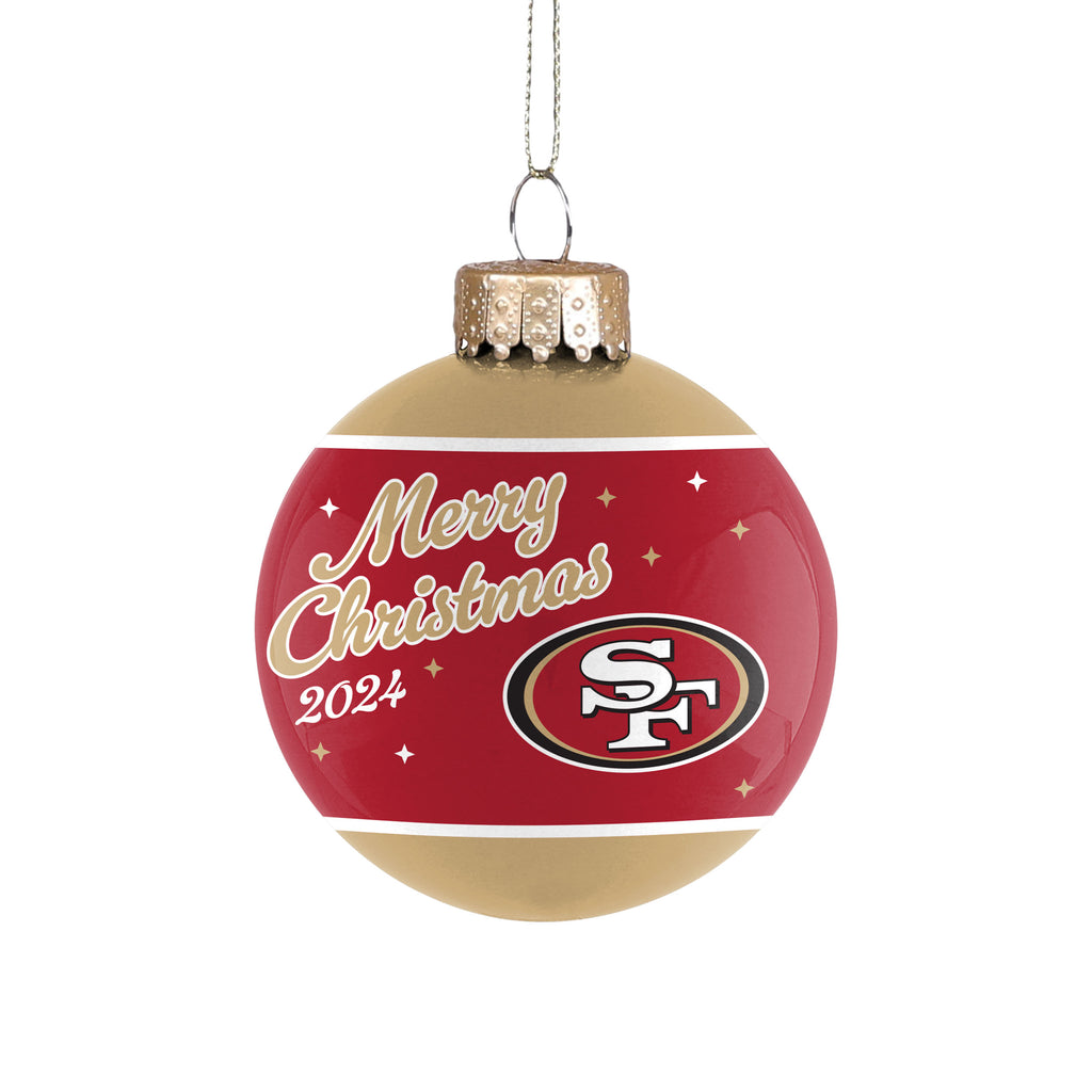 San Francisco 49ers 2024 Glass Ball Ornament