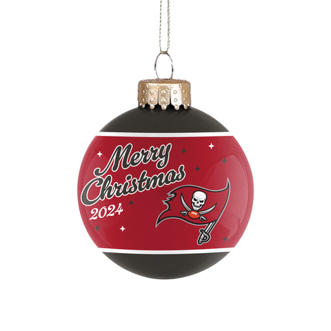 Tampa Bay Buccaneers 2024 Glass Ball Ornament