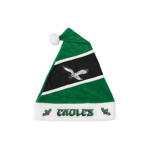 Philadelphia Eagles Retro Embroidered Colorblock Santa Hat