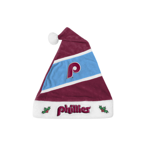 Philadelphia Phillies Retro Embroidered Colorblock Santa Hat