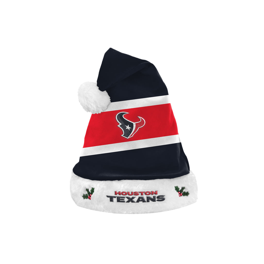 Houston Texans Embroidered Colorblock Santa Hat