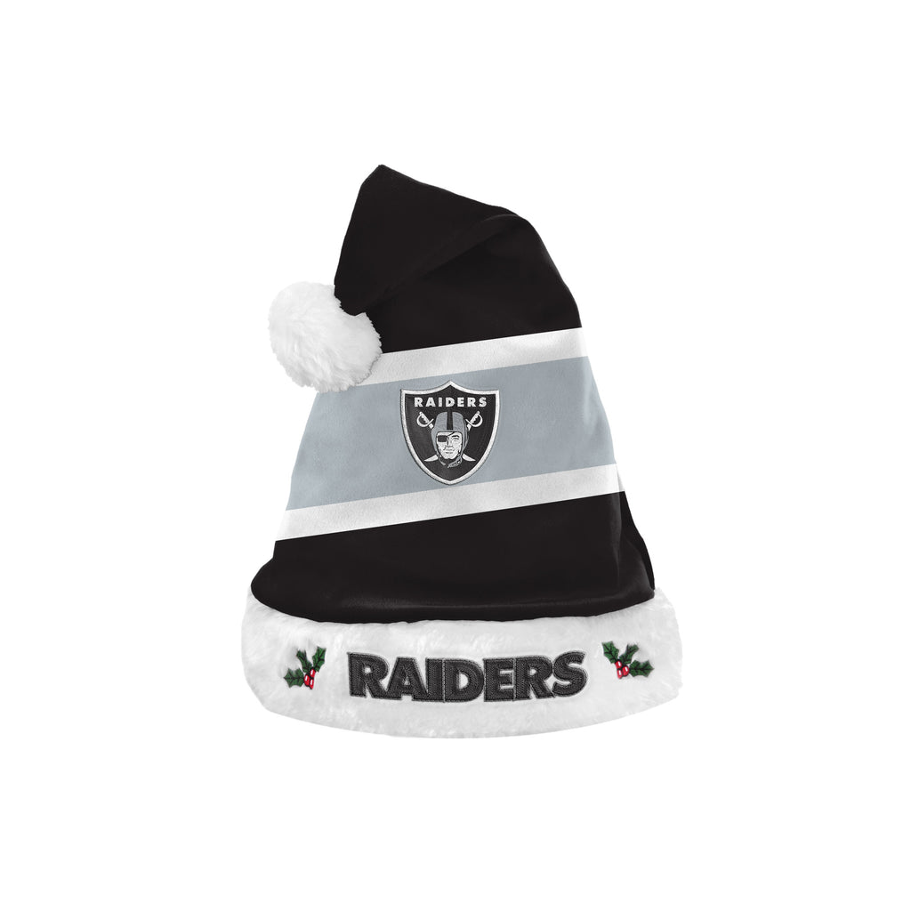 Las Vegas Raiders Embroidered Colorblock Santa Hat