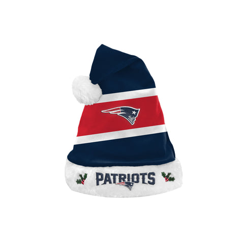 New England Patriots Embroidered Colorblock Santa Hat