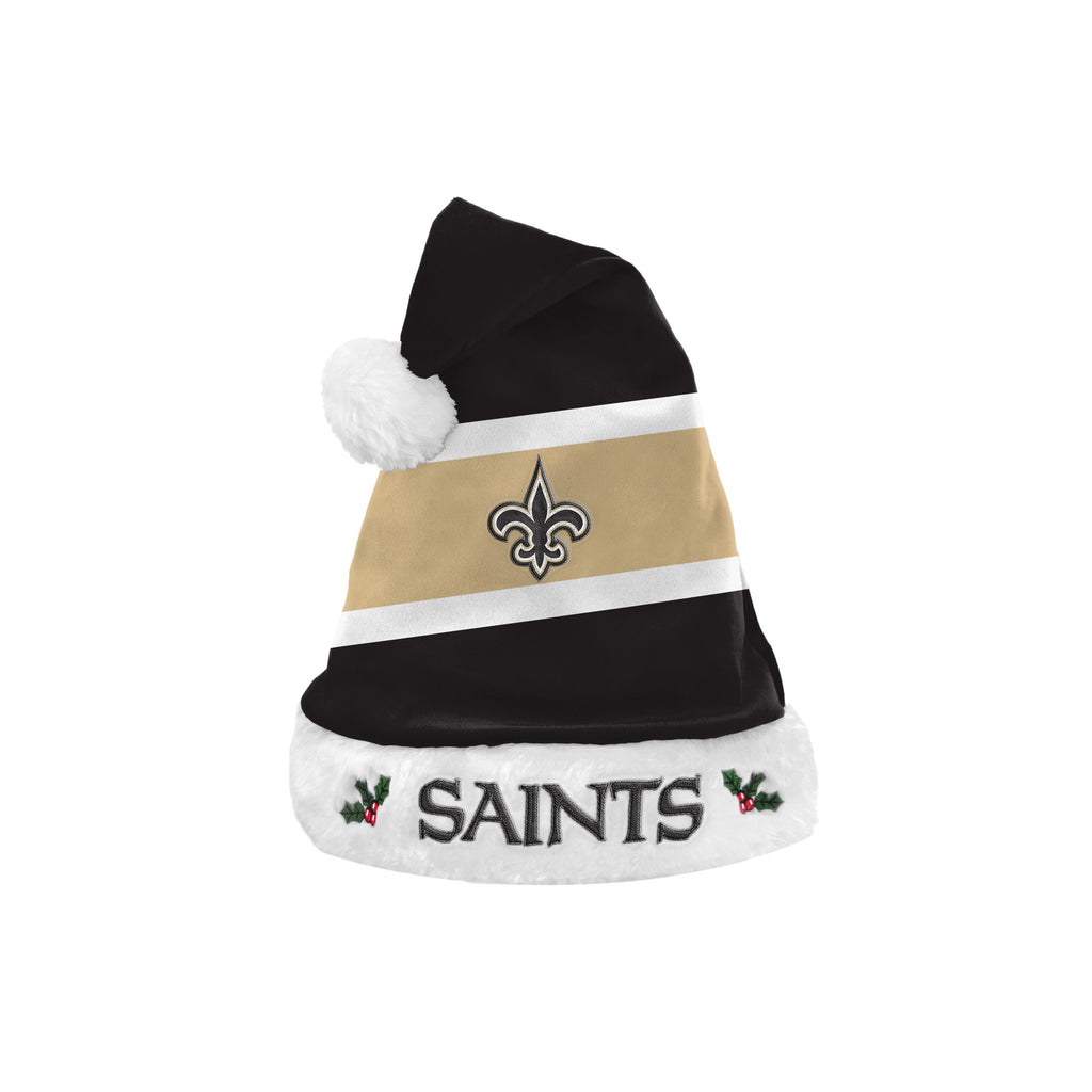 New Orleans Saints Embroidered Colorblock Santa Hat