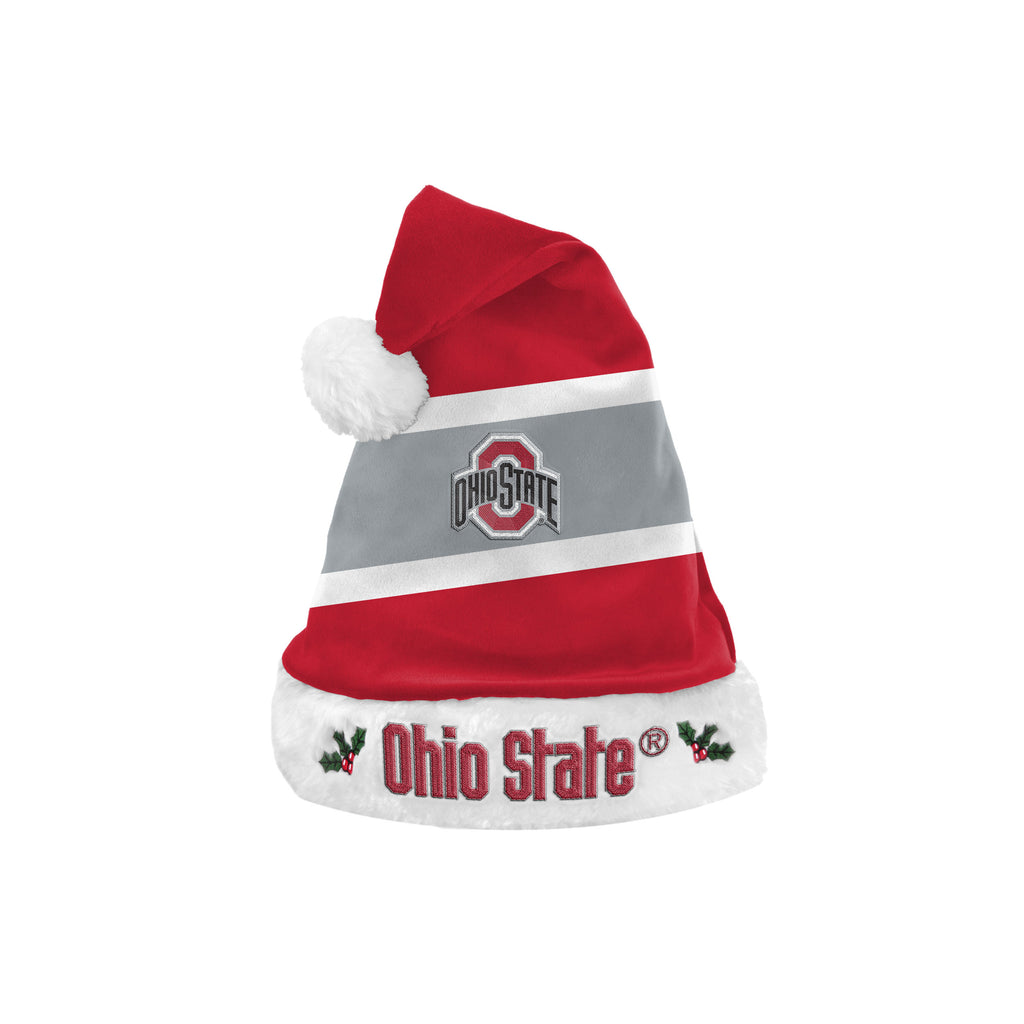 Ohio State Buckeyes Embroidered Colorblock Santa Hat