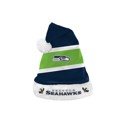 Seattle Seahawks Embroidered Colorblock Santa Hat