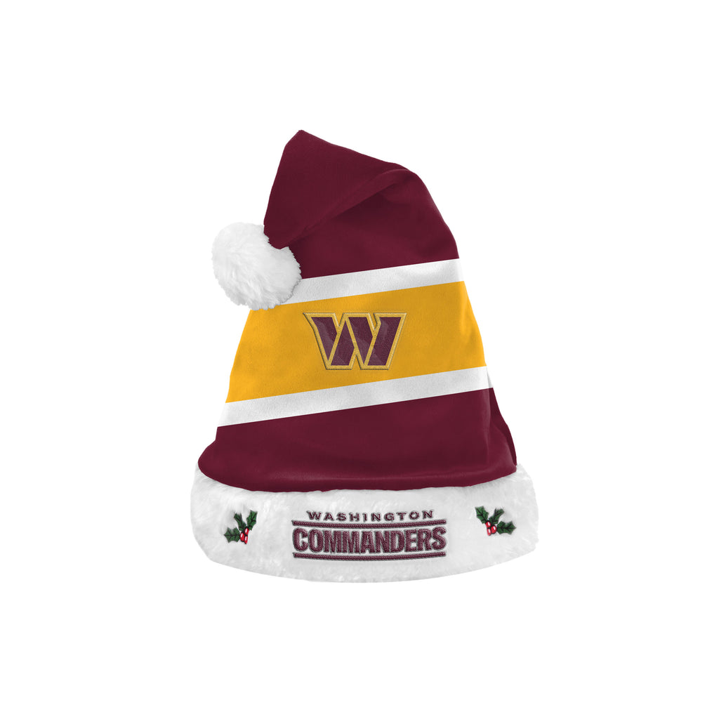 Washington Commanders Embroidered Colorblock Santa Hat