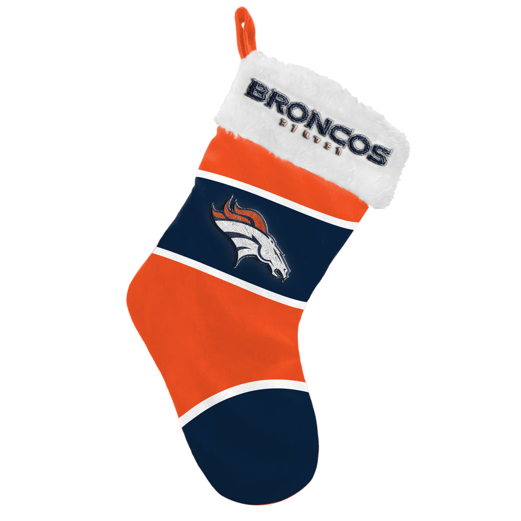 Denver Broncos Embroidered Colorblock Stocking