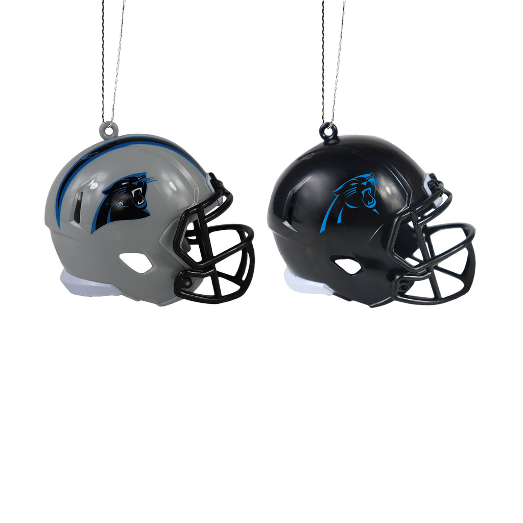 Carolina Panthers 2 Pack Plastic Helmet Ornament
