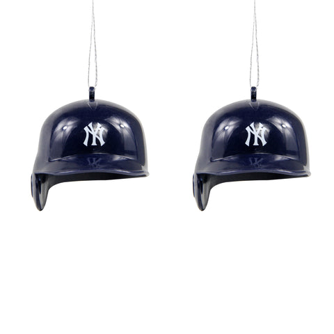 New York Yankees 2 Pack Plastic Helmet Ornament