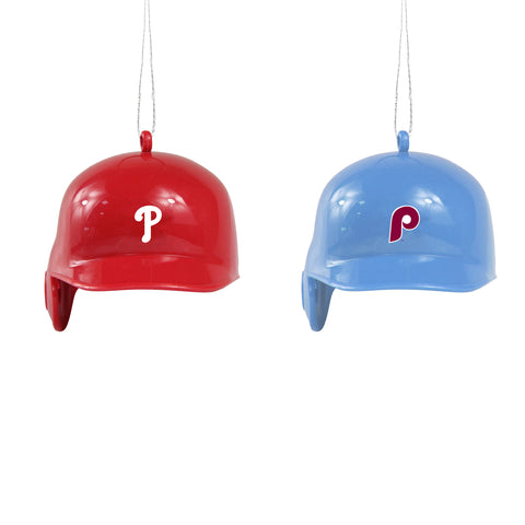 Philadelphia Phillies 2 Pack Plastic Helmet Ornament