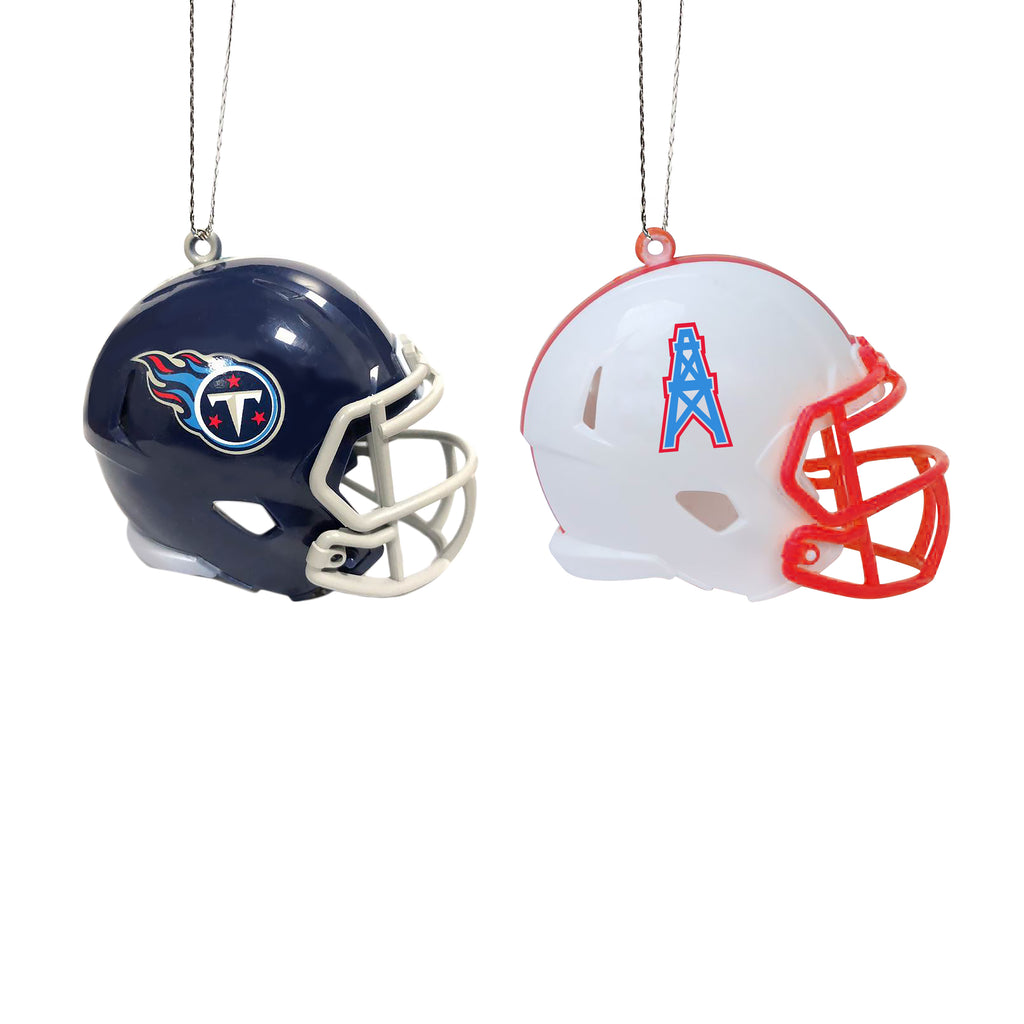 Tennessee Titans 2 Pack Plastic Helmet Ornament