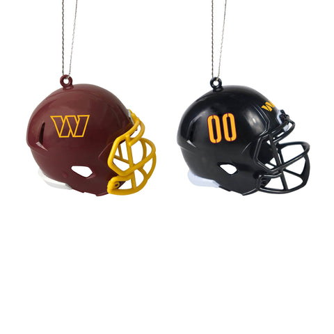 Washington Commanders 2 Pack Plastic Helmet Ornament
