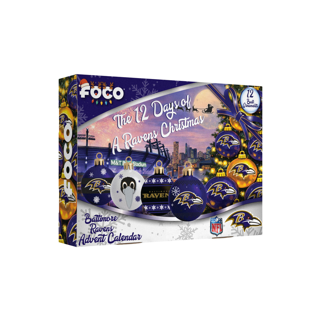 Baltimore Ravens Glass Ball Ornament Advent Calendar