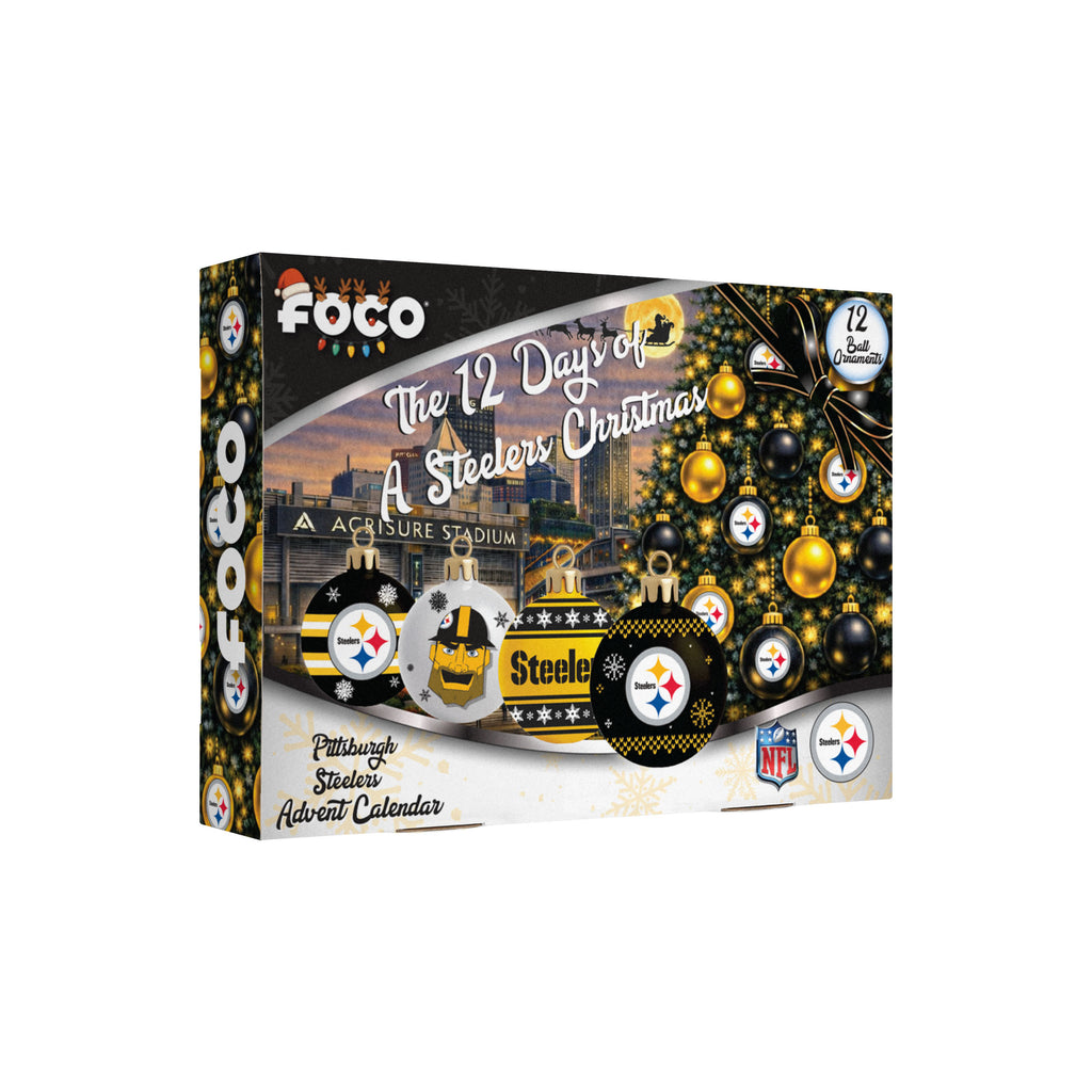 Pittsburgh Steelers Glass Ball Ornament Advent Calendar