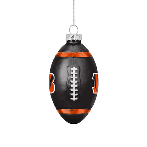 Cincinnati Bengals Blown Glass Team Ball Ornament