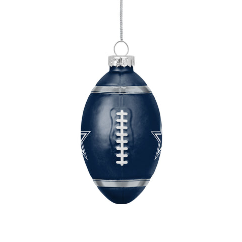 Dallas Cowboys Blown Glass Team Ball Ornament