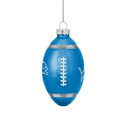 Detroit Lions Blown Glass Team Ball Ornament