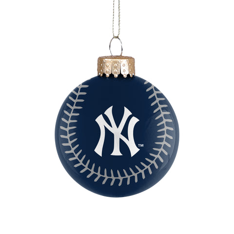 New York Yankees Blown Glass Team Ball Ornament