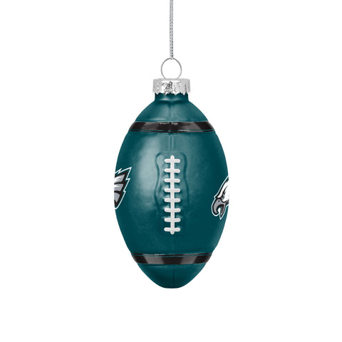 Philadelphia Eagles Blown Glass Team Ball Ornament