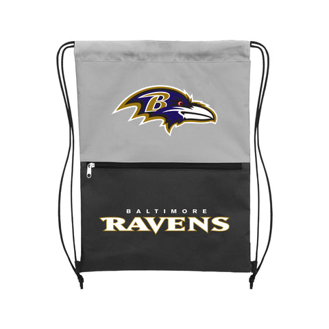 Baltimore Ravens Split Color Drawstring Bag