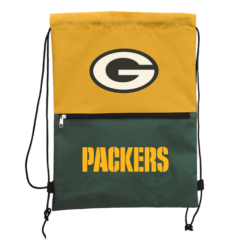 Green Bay Packers Split Color Drawstring Bag