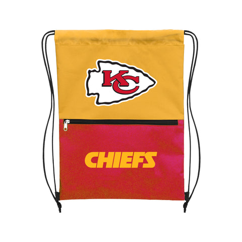 Kansas City Chiefs Split Color Drawstring Bag
