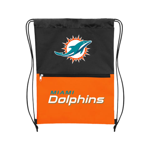 Miami Dolphins Split Color Drawstring Bag