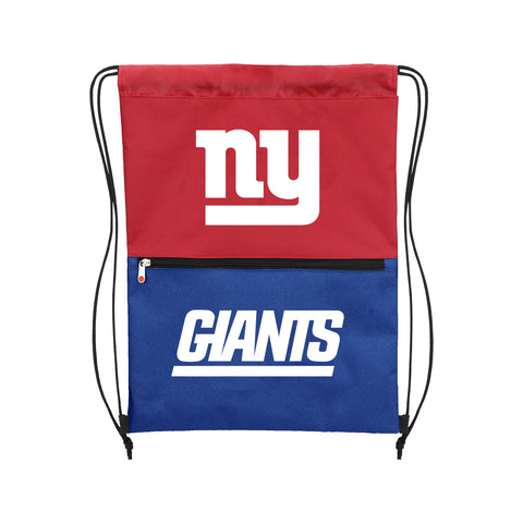 New York Giants Split Color Drawstring Bag