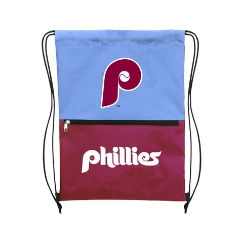 Philadelphia Phillies Split Color Drawstring Bag - Retro